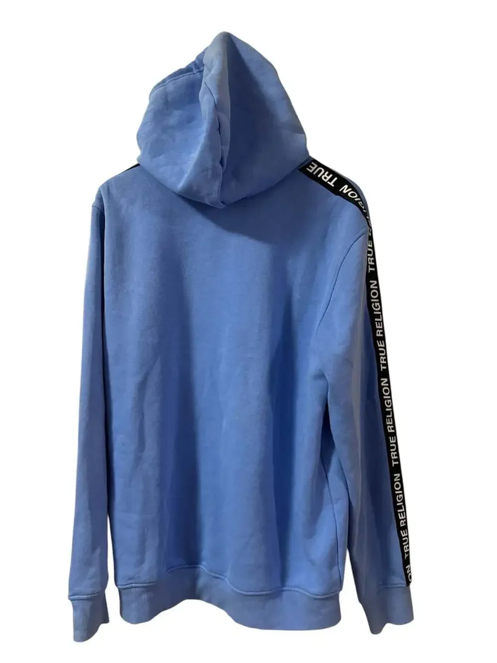 True Religion Blue Logo Tape Hoodie Sweatshirt XL